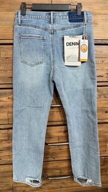 OGL Jeans Women's Sz 29 Light Blue Stretch Denim TruTemp 365 REPREVE Zip Fly